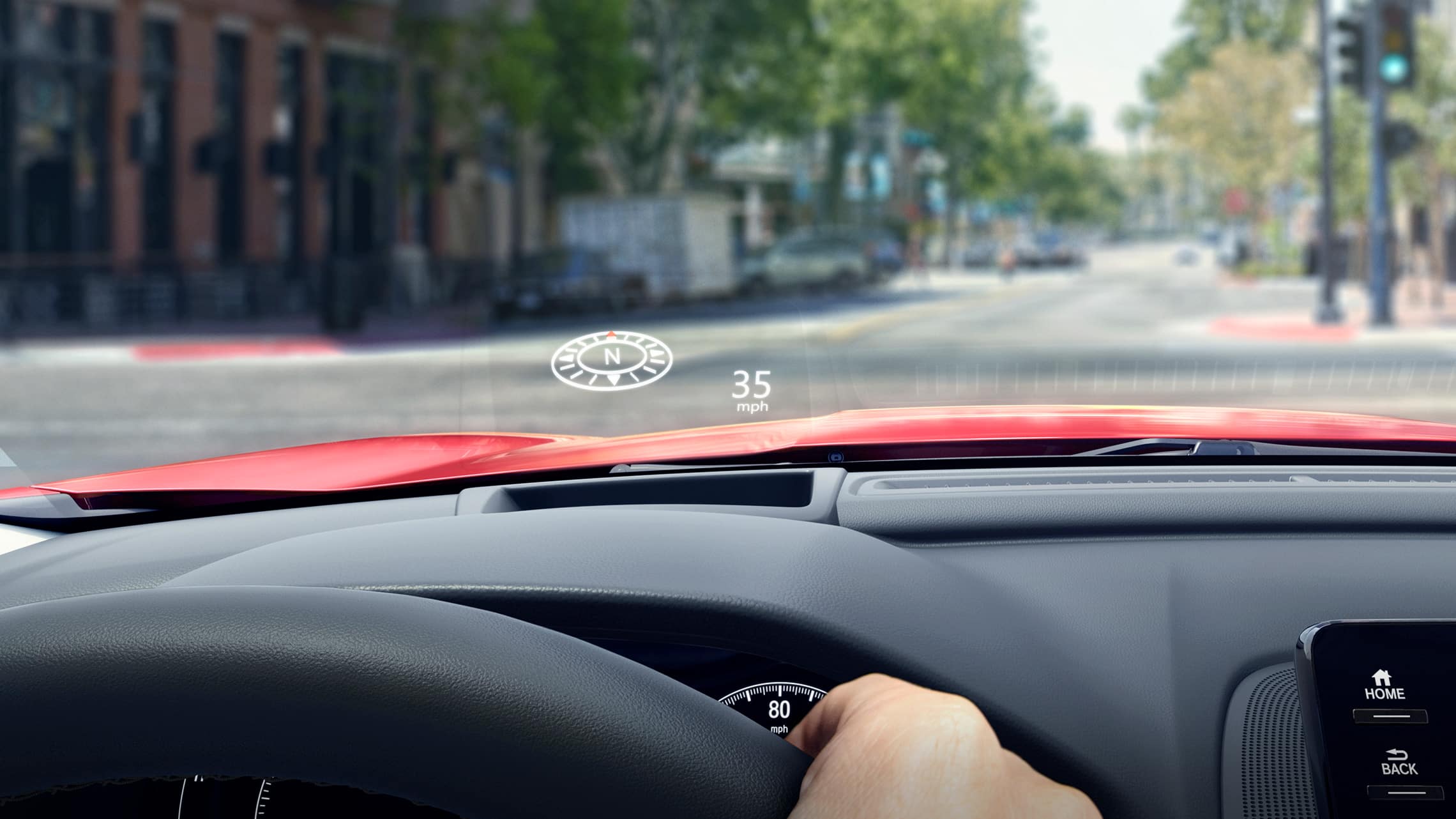 Head-Up Display detail in the 2021 Honda Accord Touring 2.0T.